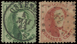 (*)/0 Tussen N° 6 En 16, Samenstelling Ongetande En Getande Médaillons, In Totaal 142 Op 8 Insteekkaartjes, Gemengde Kwa - 1849-1865 Medallions (Other)