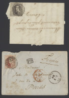 1857/1864 Zeven Klassieke Brieven Gefrankeerd Met Ongetande En Getande Médaillons, W.o. N° 8 En 12A, Gemengde Kwaliteit, - 1849-1865 Medallions (Other)