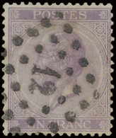 N° 17A/20A En 21, Leuke Afstempelingen, Zm (OBP € +200) - 1865-1866 Perfil Izquierdo