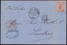 Samenstelling Van 17 Mooie Brieven W.o. Enkele Betere Kantoren, 3 Dubbelport Enz... Met  N° 17 (11x), 18 (4x), 19 (3x) E - 1865-1866 Perfil Izquierdo