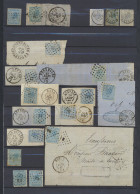 Kleine Verzameling 31 Zegels Uit N° 17/18, W.o. Ook Op Fragment, DC, Punt En Ambulant, M/ntz. - 1865-1866 Profile Left