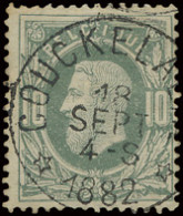 N° 30 '10c Donkergroen' Prachtige Relaisafst. Couckelaere, Zm (Coba € +50) - 1869-1883 Leopoldo II