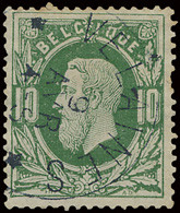N° 30 '10c Donkergroen' Lichte Maar Mooie Relaisafst. Velaines, Zm (Coba € +80) - 1869-1883 Leopold II