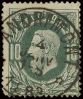 N° 30 '10c Donkergroen' Centrale Relaisafst. Andrimont, Zm (Coba € 80) - 1869-1883 Leopold II