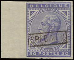 Type 41 50c. Donker Violet, Speciale Proefdruk Van De Plaat, Ongetand, Met Bladboord, Gegomd, Met *, Met Specimen In Kad - Ensayos & Reimpresiones