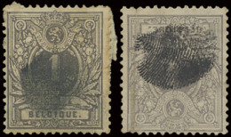 N° 43 '1 Cent. Grijs' (2x) Met 'fingerprint' Zm. - 1869-1888 Leone Coricato