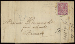 N° 46 '10c Roze Op Blauw' Op Documenten (+ 500 Ex.), Mooie Startverzameling (Coba € +2.000) - 1884-1891 Leopold II
