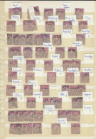 N° 46 10c. Roze Op Blauw, Kleine Samenstelling Diverse Stempels Op Insteekblad, Zm/m - 1884-1891 Léopold II
