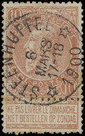 N° 57 '10c Oranjerood' Centrale Afst. Steenhuffel Relais, Zm (Coba € 60) - 1893-1900 Barbas Cortas