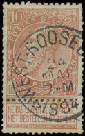 N° 57 '10c Oranjerood' Centrale Afst. Westrozebeke Relais, Zm (Coba € +50) - 1893-1900 Thin Beard