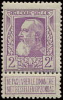 ** N° 80 2fr. Lila, Zm (OBP €625) - 1905 Thick Beard