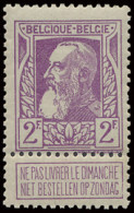 ** N° 80 2fr. Lila, Mooi Gecentreerd, Zm (OBP €625) - 1905 Thick Beard