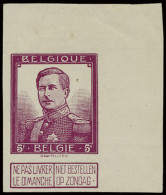 N° 122 5 Frank Wijnrood (met Merkteken Grubben In Hoekblad), Zm (OBP €225) - 1912 Pellens