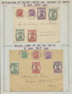 N° 126/28 + 130/31 Op Fragment + 126/31 Vals Op Brief, Zm (OBP €101) - 1914-1915 Red Cross