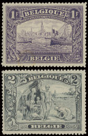 ** N° 145/46 + A 1fr. En 2fr., Beide 1fr. Met Zeer Mooie Centrage, Zm (OBP €530) - 1915-1920 Albert I.