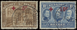 N° 150/63 Volledige Reeks, 5fr. Met Onregelmatige Tanding, Zm/m (OBP €1.550) - 1918 Cruz Roja