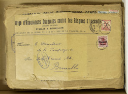 1915 Tachtig Voorzijden Van Brieven (omslagen Groot Formaat) Verstuurd Uit Brussel Gefrankeerd Met Fijne En Grove Baard  - Army: German
