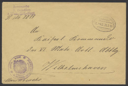 1915, Brief Met Ambulant Met Kaiserl. Marine - Kommando II Bataillon 2, Matr. Regt En Mooie Ambulant Brüssel-Gent-Oosten - Duits Leger
