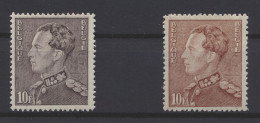 ** N° 434A En B '2x 10 Fr In De 2 Kleuren', Zm (OBP € 260) - 1936-51 Poortman