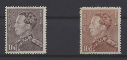 ** N° 434A En B '2x 10 Fr In De 2 Kleuren', Zm (OBP € 260) - 1936-1951 Poortman