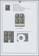 MIX Mooi Opgestelde Studieverzameling Op Zelfgemaakte Bladen, Met Gomsoorten, Kleurnuances, Plaatnummers, Gommerkteken,  - 1936-1951 Poortman