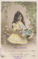PHOTOGRAPHIE - Cette Fleur Vous Dira Tout Bas Ne M'oubliez Pas - Petite Fille - Colorisé - Carte Postale Ancienne - Photographie