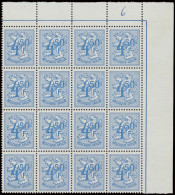 ** N° 1745a 4,50fr. Lichtblauw In Veldeel Van 16 Met Vergelijkingszegel, Zm (OBP €1.120) - Altri & Non Classificati