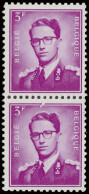 ** R 4 3fr. Lila In Paar, Wit Papier, Zm (OBP €1.090) - 1953-1972 Glasses