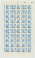 ** N° 1643 Elström 4fr. Blauw In Volledig Vel Van 50 Met Drukdatum En Plaatnummer 4, Zm - 1970-1980 Elström