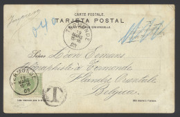 1903 Postkaart Uit Buenos Aeres 24 Feb 1903, Met Ingekaderde Tweetalig Stempeltje Non Admis Au Transport  - Niet Ten Ver - Other & Unclassified