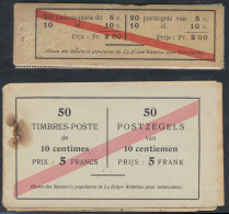 ** A6 (rugnr. 27b) En A10b, 2 Oude Postzegelboekjes, Onvolledig En Diverse Gebreken, Erg Roestig, M/ntz (OBP €2.340) - 1907-1941 Alte [A]