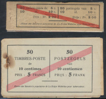 ** A6 (rugnr. 27b) En A10b, 2 Oude Postzegelboekjes, Onvolledig En Diverse Gebreken, Erg Roestig, M/ntz (OBP €2.340) - 1907-1941 Old [A]
