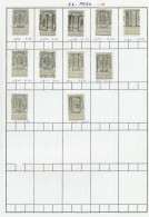 */(*) 1897/1951 Samenstelling Op Bladen In Map, Handrol- En Typostempels, Zm/m/ntz - Other & Unclassified