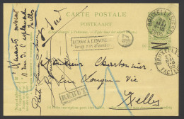 PWS 1905 Postwaardestuk Bruxelles (Est) 22 Mai 1905 Naar Ixelles Met Ingekaderde Stempel Retour à L'envoyeur - Terug Aan - Other & Unclassified