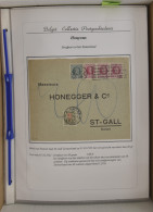 1849/1940 Verzameling Belgische Postgeschiedenis Met 50-tal Brieven En Poststukken Op Zelfgemaakte Albumbladen, Voorname - Other & Unclassified