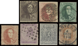 MIX 1849/1884 Verzameling Met 51 Losse Zegels Op 10 Albumbladen, Gemengde Kwaliteit W.o. Verschillende Zeer Mooi, N° 37Z - Collezioni