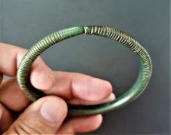 Ca. 800 BCE. Bronze Celtic Ribbed Bracelet, Hallstatt Period From Austria - Archeologia