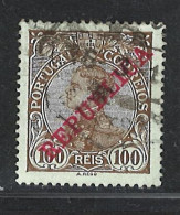 Portugal Stamps 1910 D Manuel II Surcharge Republica Condition Used  #179 - Oblitérés