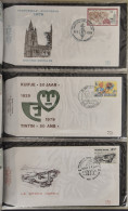 FDC 1957/2011, Verzameling Van +/- 1.000 FDC's In 6 Albums, Zm. - Collections
