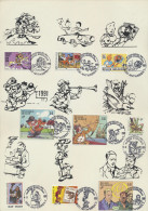 0/MK Stripfiguren Op HK En MK, Kuifje, Suske & Wiske, Lucky Luke, Nero, Robbedoes, Enz., Zm - Collections