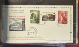 FDC 1953/1966 Verzameling Honderden FDC's In 6 Albums, W.o. Europese Jeugd, Monument Albert I, Breendonk II, Brugge, Enz - Colecciones