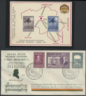 MIX Alle 1° Dag Of Speciale Uitgifte Stempels, Waarbij 4 Safe Albums Met Bladen En Losse Brieven O.a. LX 1957 CEPT + FDC - Collezioni