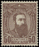 * N° 9 50c. Red-brown, Well Centred, LH, Vf (OBP €90 + 135%) - 1884-1894