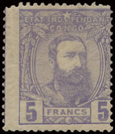 * N° 11 5fr. Violet Off Centre Tot The Right With Left Neighbour, Thin, Signed CBE, Vf/to Be Checked (OBP €1.950) - 1884-1894