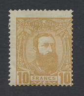 * N° 13 10fr. Ochre Off Centre To Bottom Right Corner, Hinged And Signed, Vf (OBP €840) - 1884-1894
