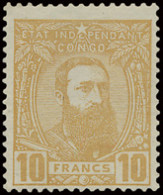 (*) N° 13 1fr. Yellow Ochre Off Centre To The Bottom Right Corner, Without Gum, With Certificate, Vf (OBP €840 *) - 1884-1894