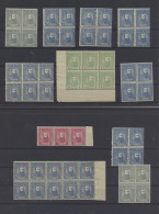 **/* Accumulation, Incl. N° 6 (block Of 6 With Margins), 7 (strip Of 3 And Right Margin), 8 (5 Blocks Of 4 And 1 Block O - 1884-1894