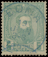 N° 6 '5c Yellowgreen' (3x) And 6a '5c Green', With Nice Canellations Matadi- Boma And Banana, F/VF. - 1884-1894