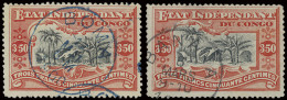 N° 27 '3,50 Fr Vermilion Mols Issue' (2x) With Cancellations Of Boma And Banana, VF (OBP € 420) - Sonstige & Ohne Zuordnung