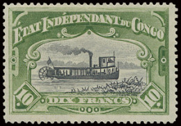 * N° 29 10fr. Green Mols Congo Free State Issue, Perf 14, Vf (OBP € 210) - Sonstige & Ohne Zuordnung